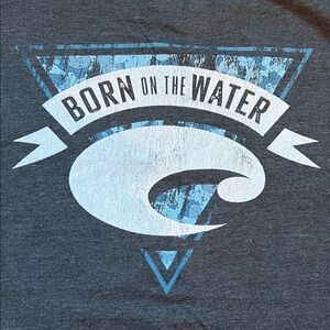 Costa Men's Swim Rash Guard - Blue and Gray